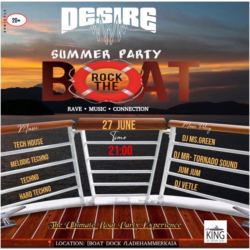 DESIRE // SUMMER BOAT PARTY